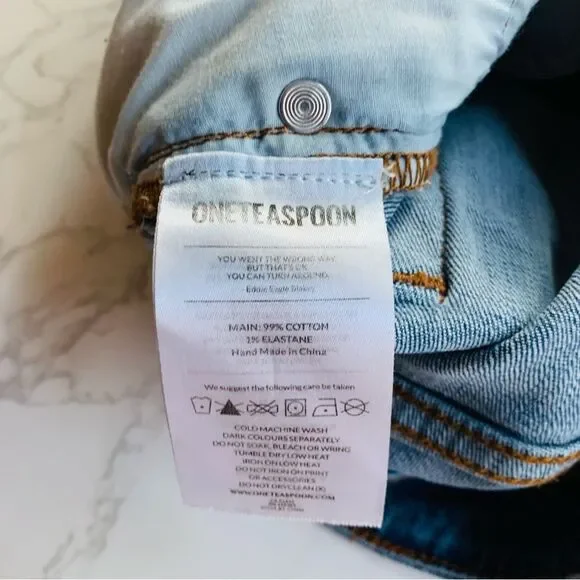 One Teaspoon Bandits High Waist Denim Shorts | Size 26 - Picture 6 of 6